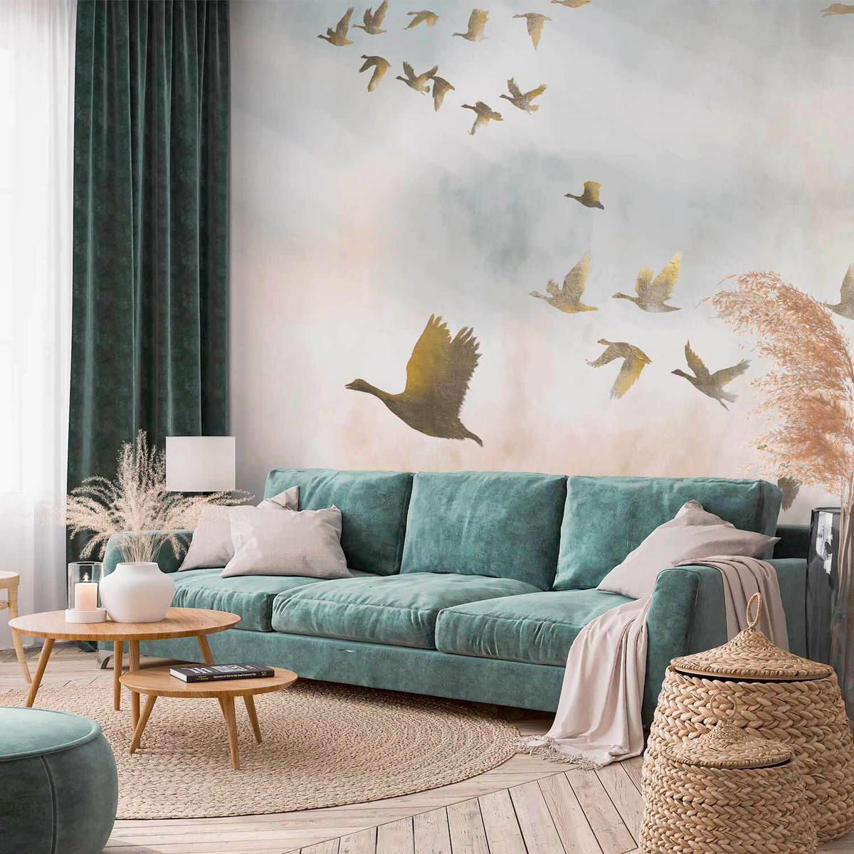 FOTOTAPETE  - Pastellblau/Hellgrau, LIFESTYLE, Textil (100/70cm) - artgeist