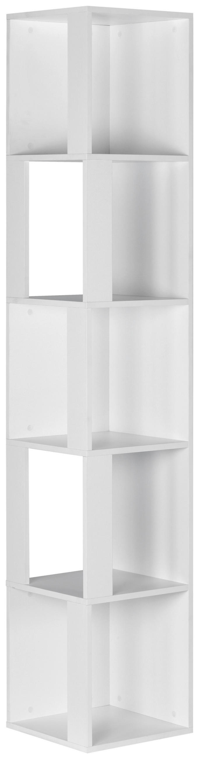 ECKREGAL in 34/185/34 cm Weiss  - Weiss, Design, Holzwerkstoff (34/185/34cm) - MID.YOU