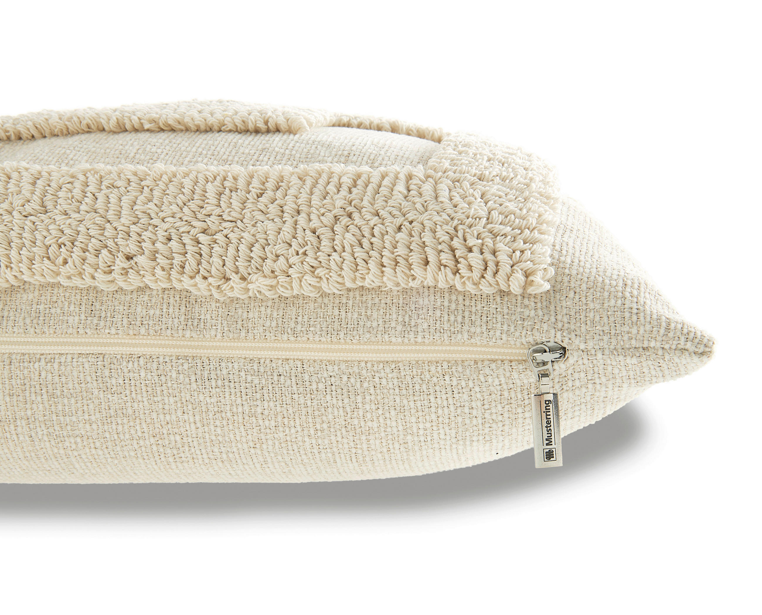 Thumbnail - Musterring Kissenhülle MR-Slow offwhite, Creme, Natur, Beige, Textil, Graphik, 45x45 cm, hochwertige Qualität, Wohntexti...