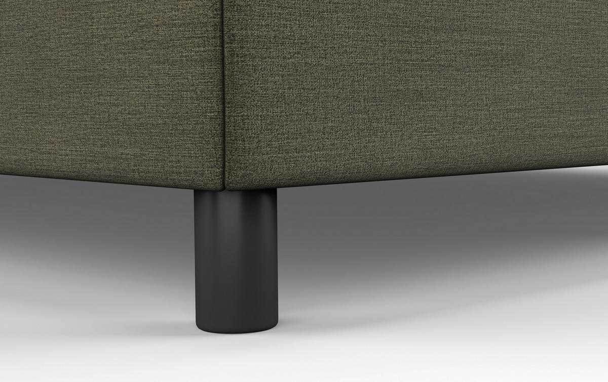BOXBETT 160/200 cm  in Dunkelgrün  - Dunkelgrün/Dunkelbraun, MODERN, Holzwerkstoff/Textil (160/200cm) - MID.YOU