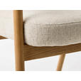 ARMLEHNSTUHL   Chenille  - Sandfarben/Eichefarben, KONVENTIONELL, Holz/Textil (63/81/63cm) - Ambia Home
