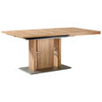 ESSTISCH in Metall, Holzwerkstoff 130-180/90/75 cm - Edelstahlfarben/Eichefarben, Design, Holzwerkstoff/Metall (130-180/90/75cm) - Moderano
