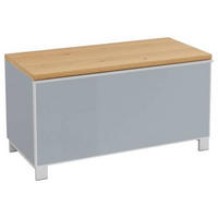 GARDEROBENBANK 84/45/40 cm  - Eichefarben/Silberfarben, Design, Glas/Holz (84/45/40cm) - Novel