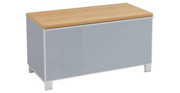 GARDEROBENBANK 84/45/40 cm - Eichefarben/Silberfarben, Design, Glas/Holz (84/45/40cm) - Novel