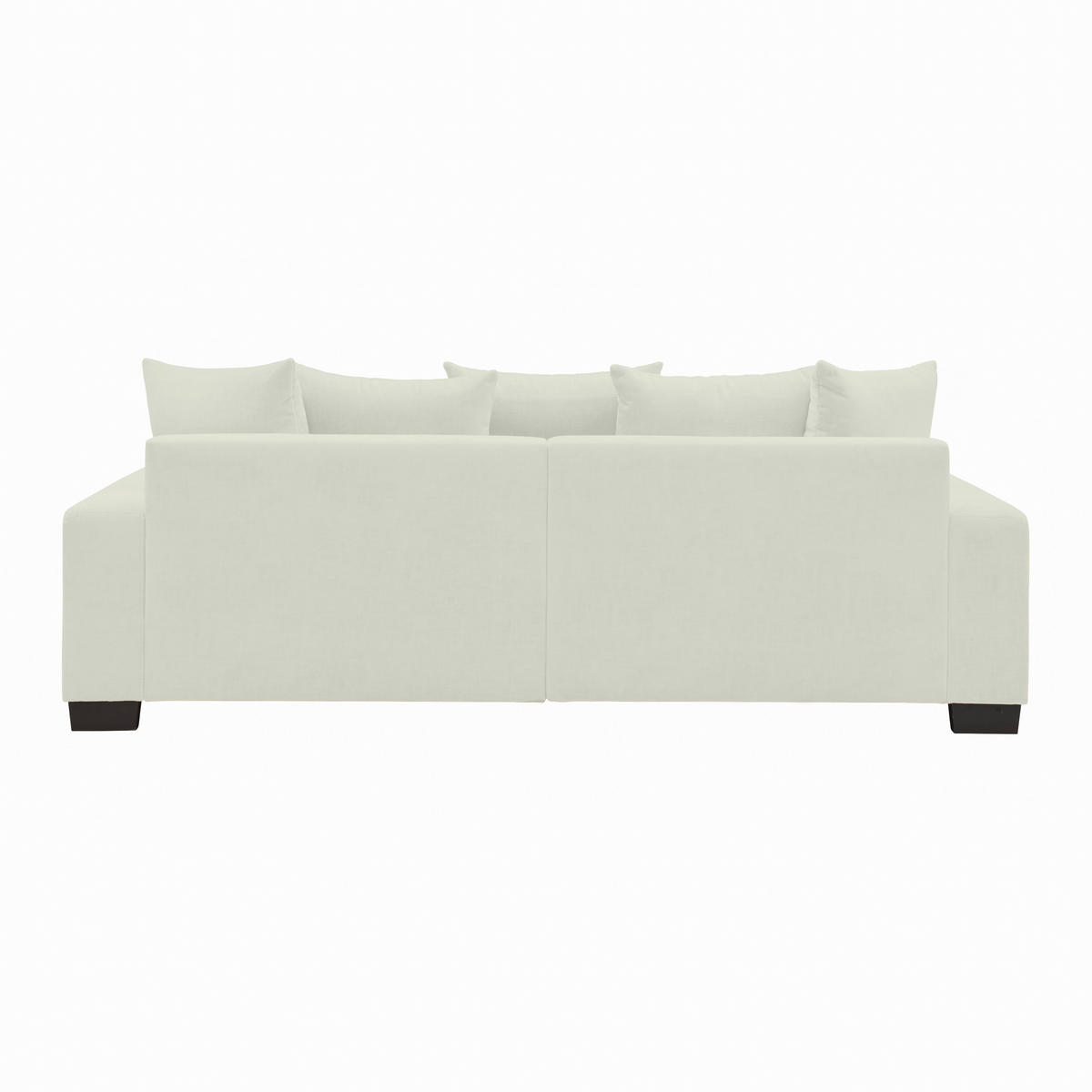 BIG SOFFA i vit  - vit/svart, Modern, trä (246/93/124cm) - MID.YOU