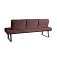 SITZBANK 224/92/78 cm  in Rosa  - Schwarz/Rosa, Design, Textil/Metall (224/92/78cm) - Dieter Knoll