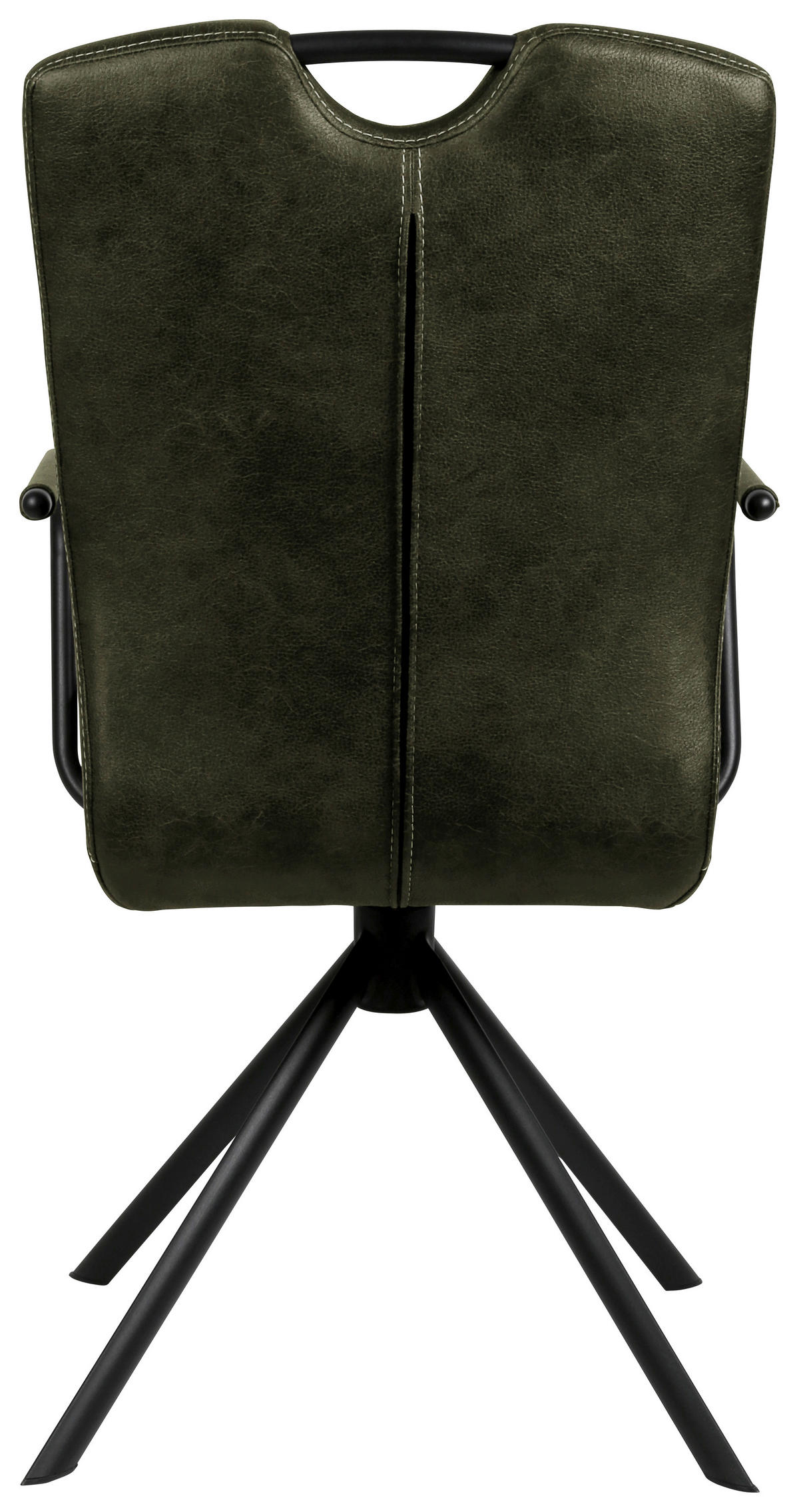 ŽIDLE S PODRUČKAMI, mikrovlákno, černá, tmavě zelená - černá/tmavě zelená, Design, kov/textil (50/92,5/62cm) - Ambia Home