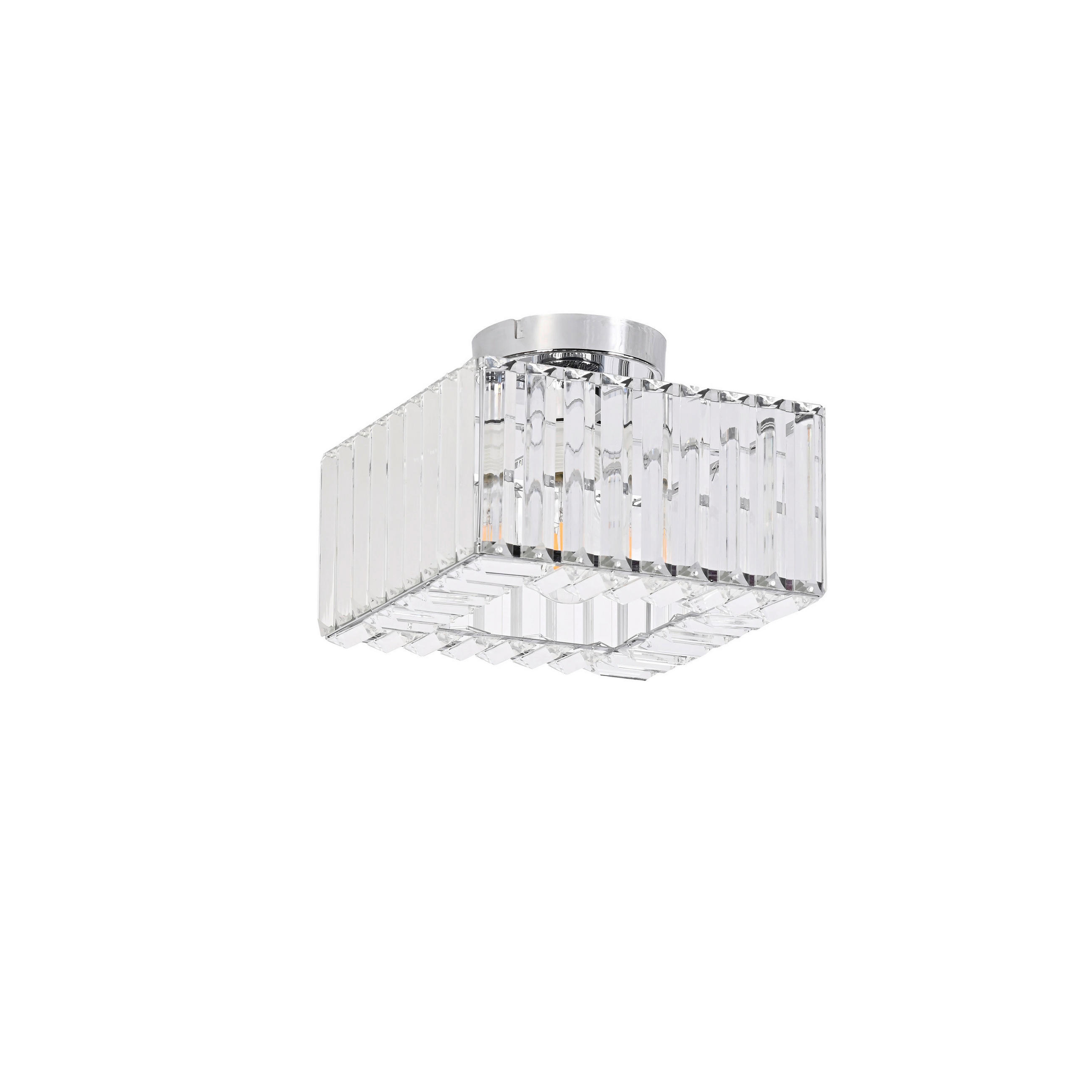 DECKENLEUCHTE     - Chromfarben, KONVENTIONELL, Glas (19.3/24.5/24.5cm)