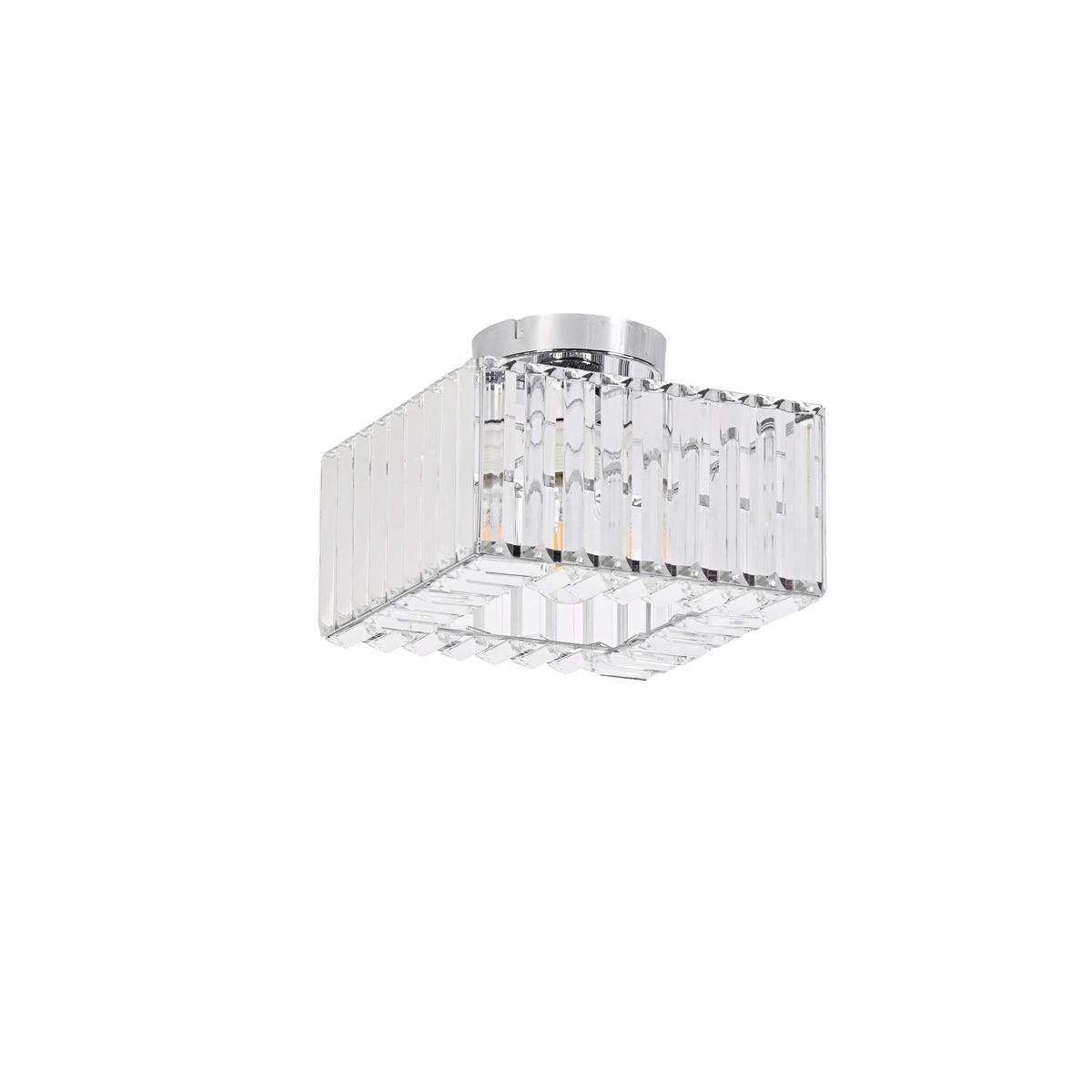 DECKENLEUCHTE     - Chromfarben, KONVENTIONELL, Glas (19.3/24.5/24.5cm)