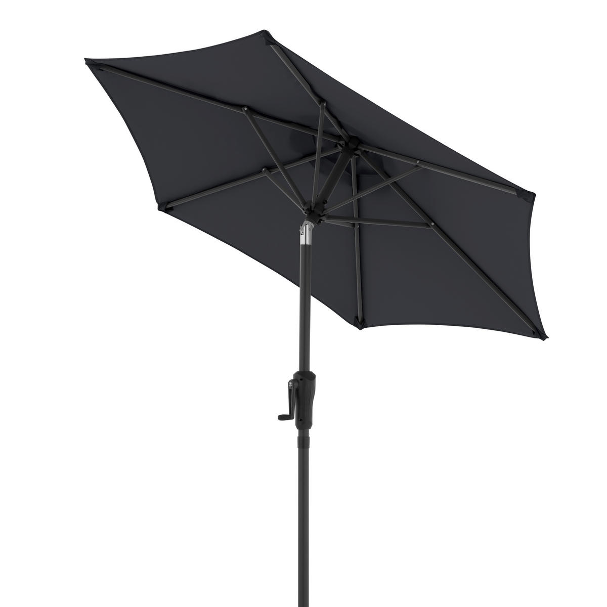 SONNENSCHIRM  180/180 cm  - Anthrazit, Basics, Textil/Metall (180/180cm) - Doppler