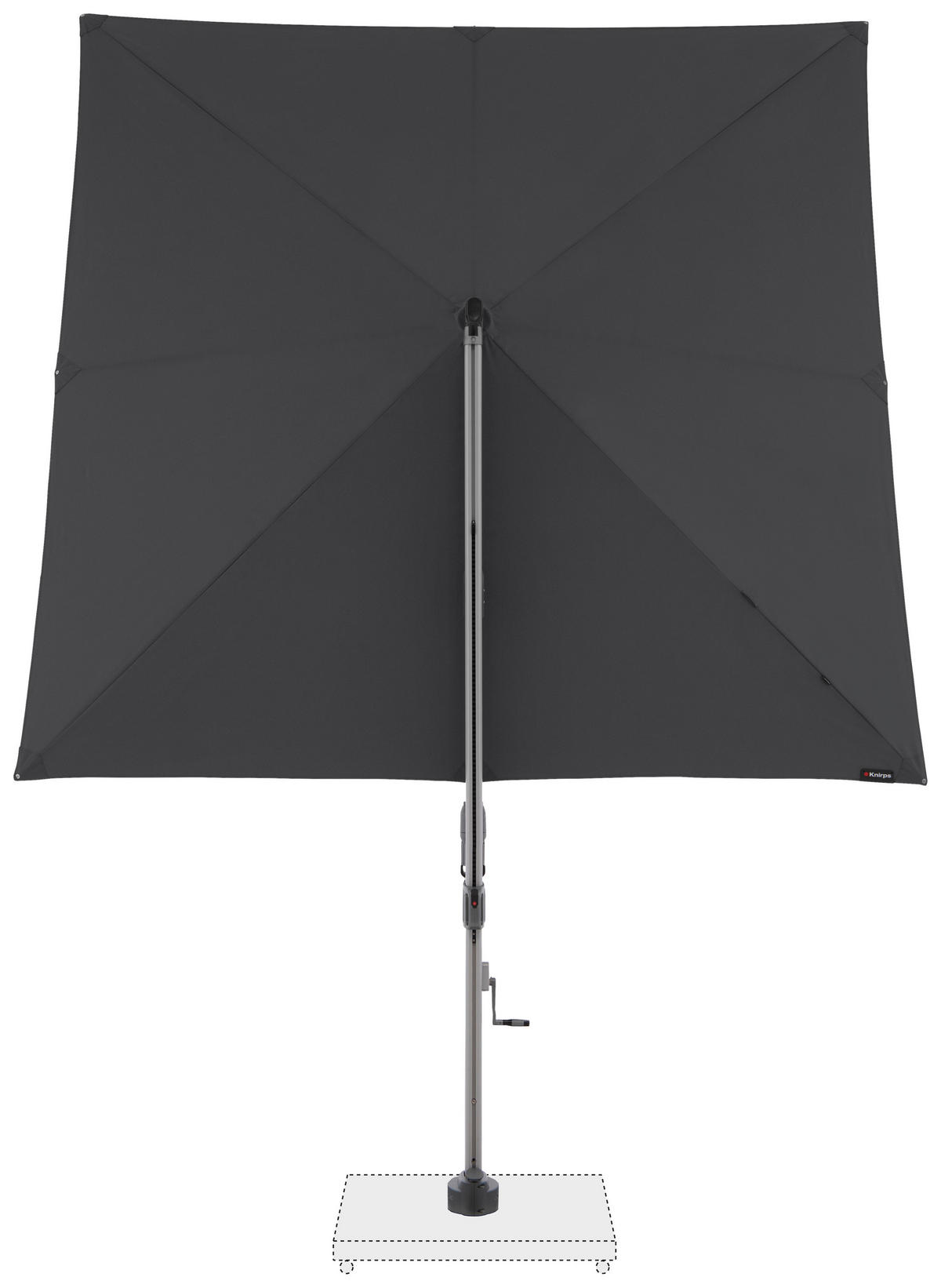 AMPELSCHIRM 275 cm Dunkelgrau  - Dunkelgrau/Silberfarben, KONVENTIONELL, Textil/Metall (275/263cm) - KNIRPS