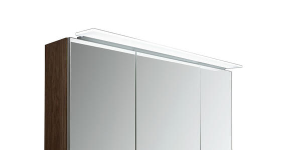 BADEZIMMER in 100 cm - Chromfarben/Eichefarben, KONVENTIONELL, Holzwerkstoff/Stein (100cm) - Novel