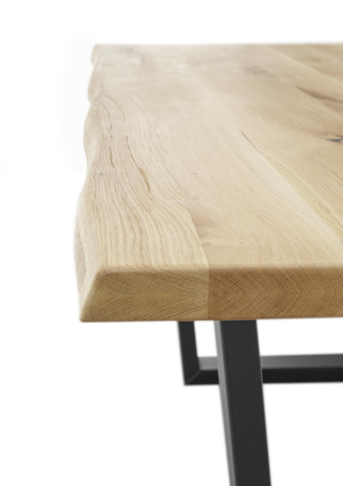 ESSTISCH in Holz, Metall 220/100/75 cm  - Eichefarben/Schwarz, Natur, Holz/Metall (220/100/75cm) - MID.YOU