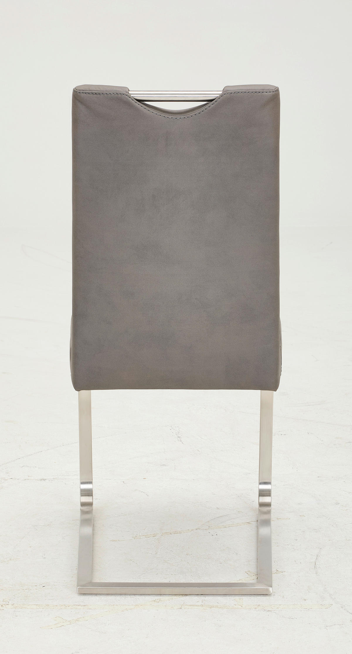 SCHWINGSTUHL  in Stahl Mikrofaser  - Edelstahlfarben, Design, Textil/Metall (47/100/61cm) - Moderano