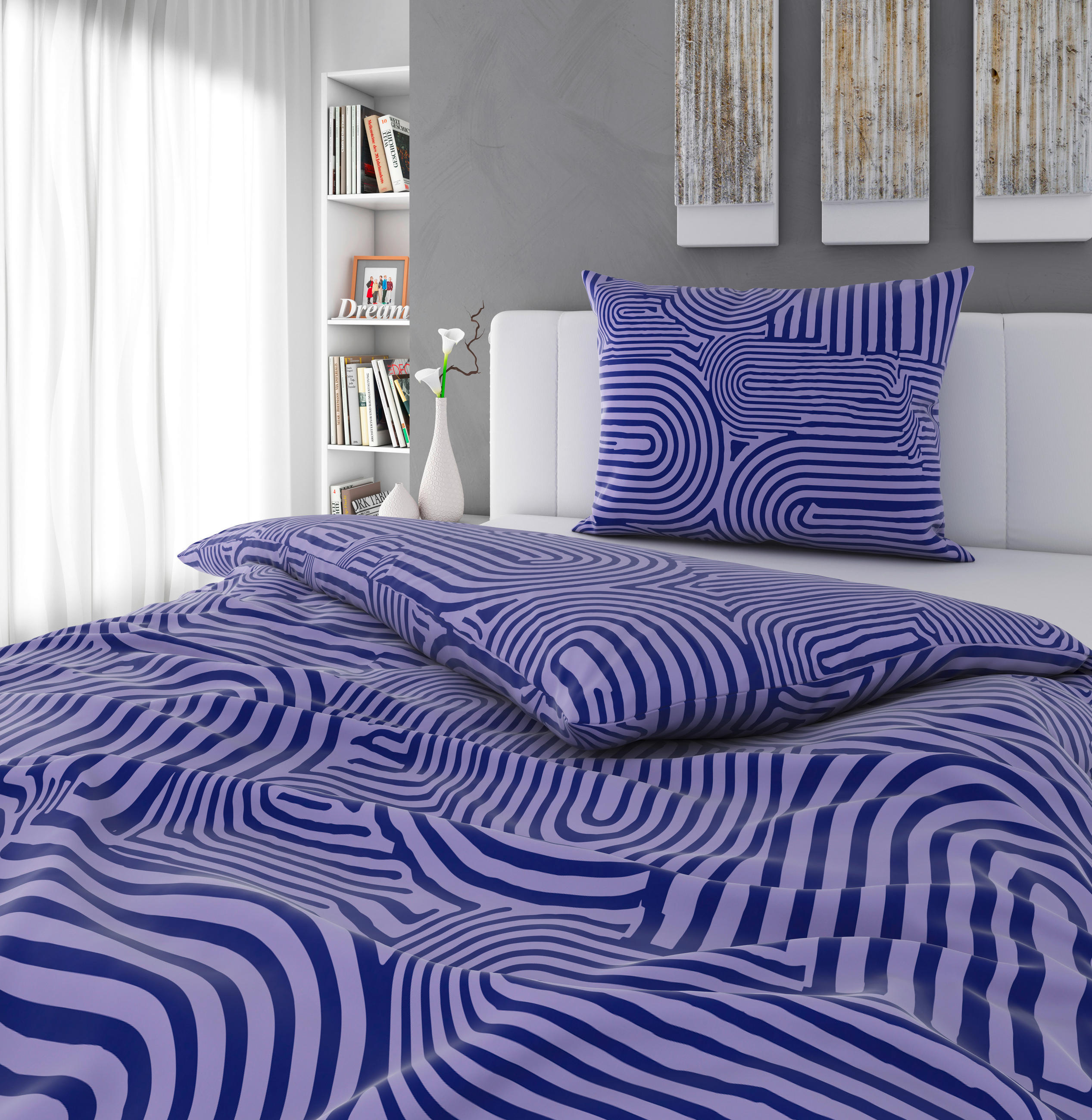 BETTWÄSCHE Satin 140/200 cm  - Lila/Violett, Basics, Textil (140/200cm) - Novel