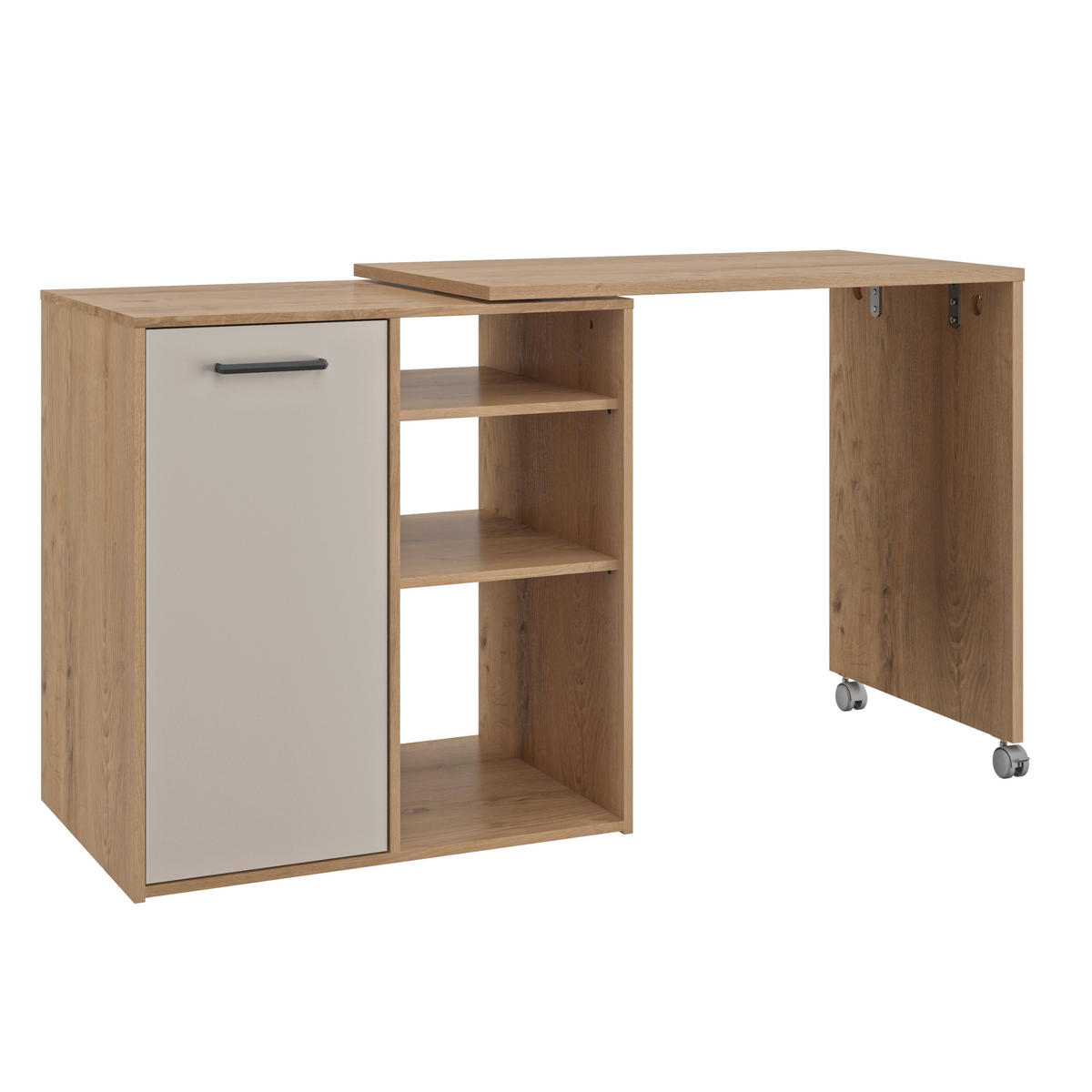 KÜCHENINSEL 156/88/60 cm  in Beige, Beigebraun  - Beige/Beigebraun, Trend, Holzwerkstoff/Metall (156/88/60cm) - MID.YOU