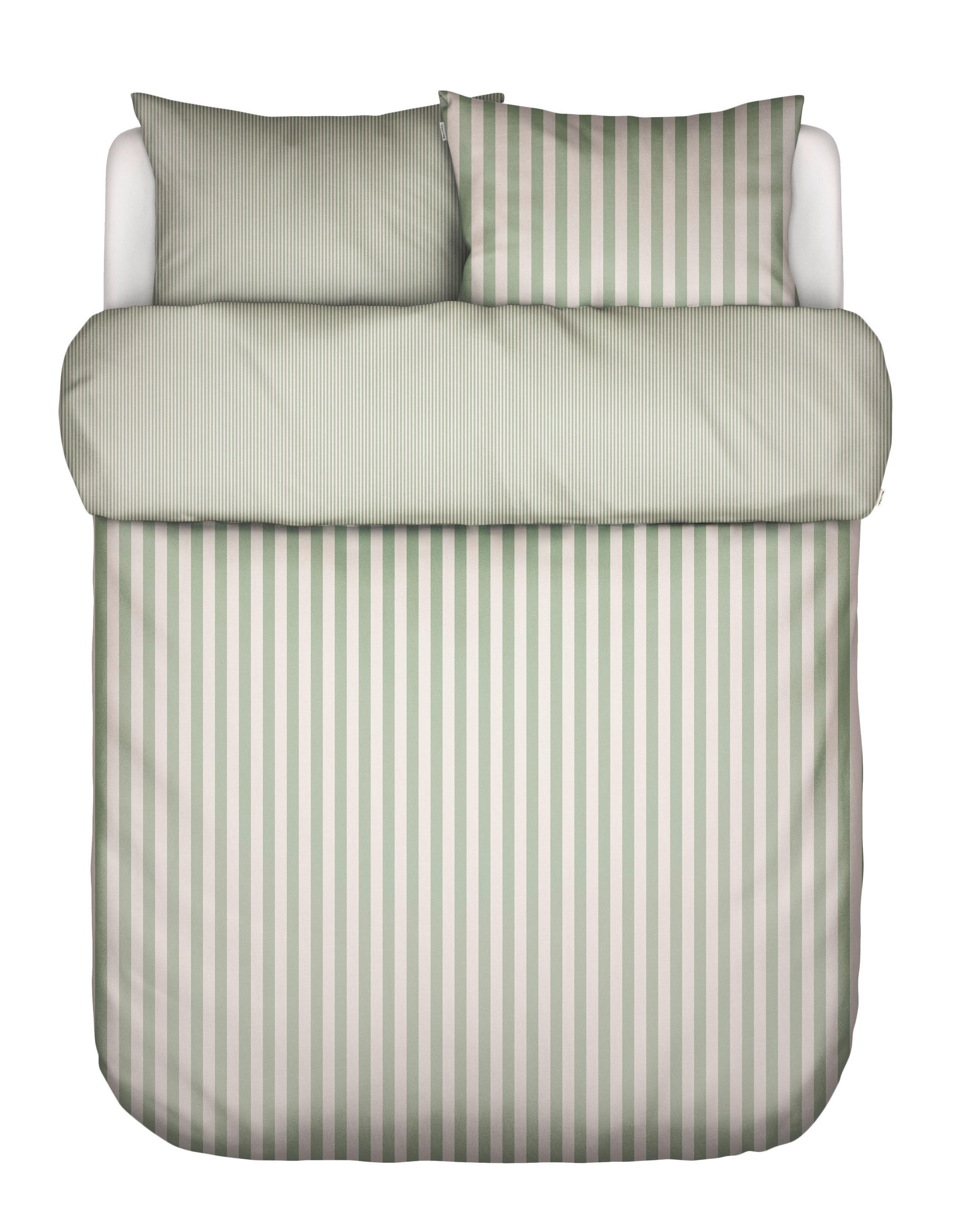 BETTWÄSCHE CLASSIC STRIPE Satin 135/200 cm  - Hellgrün, Basics, Textil (135/200cm) - Marc O'Polo