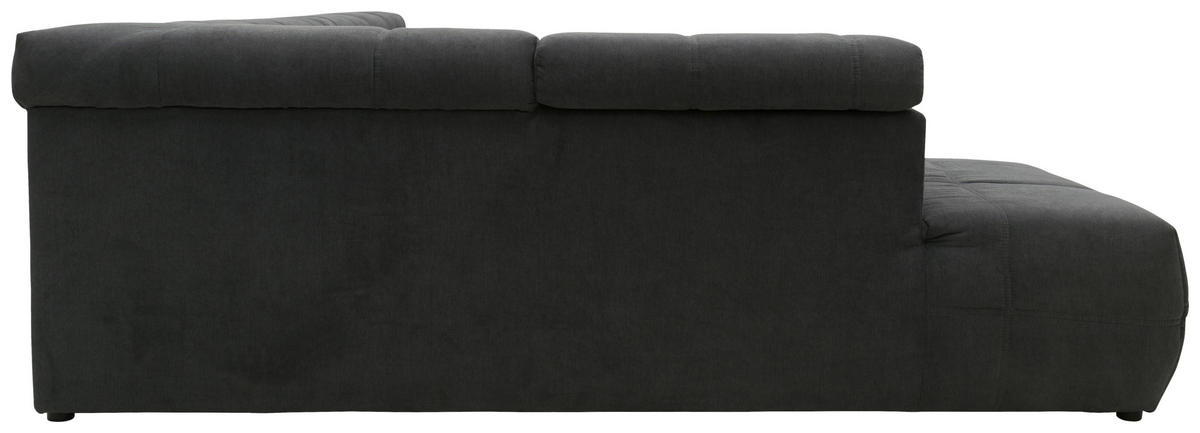 WOHNLANDSCHAFT Dunkelgrau Mikrofaser  - Dunkelgrau/Schwarz, Design, Kunststoff/Textil (228/359/175cm) - MID.YOU