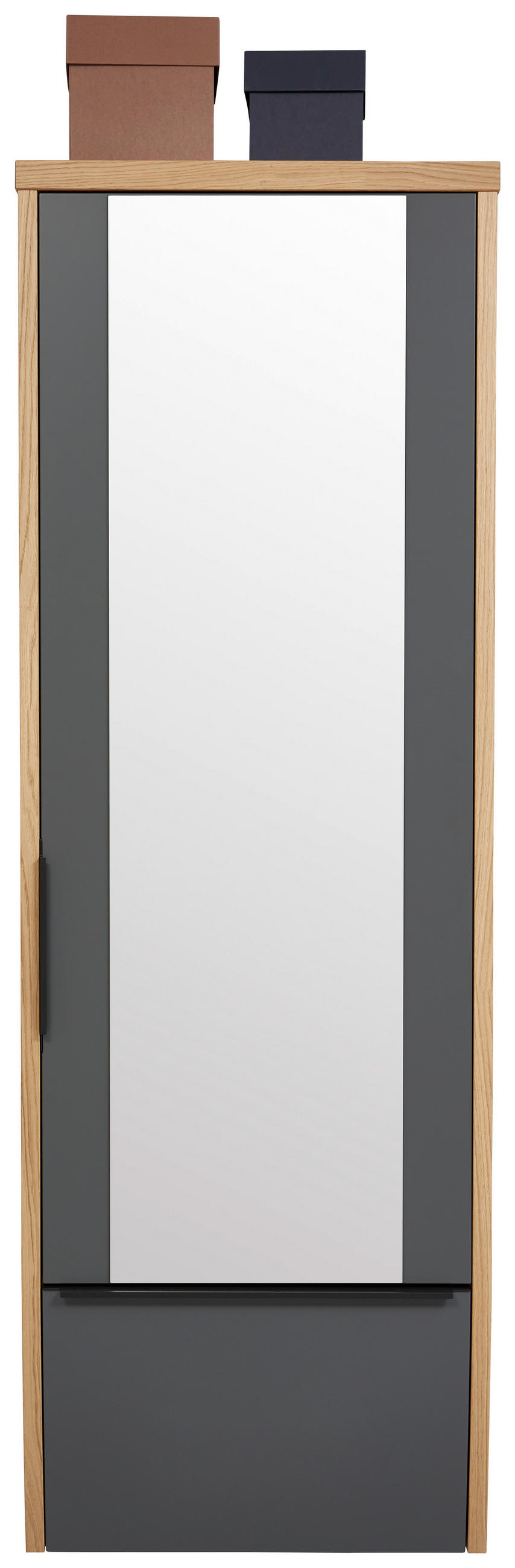 GARDEROBENSCHRANK  in 64/187/31 cm  - Eiche Bianco/Anthrazit, Design, Glas/Holzwerkstoff (64/187/31cm) - Dieter Knoll