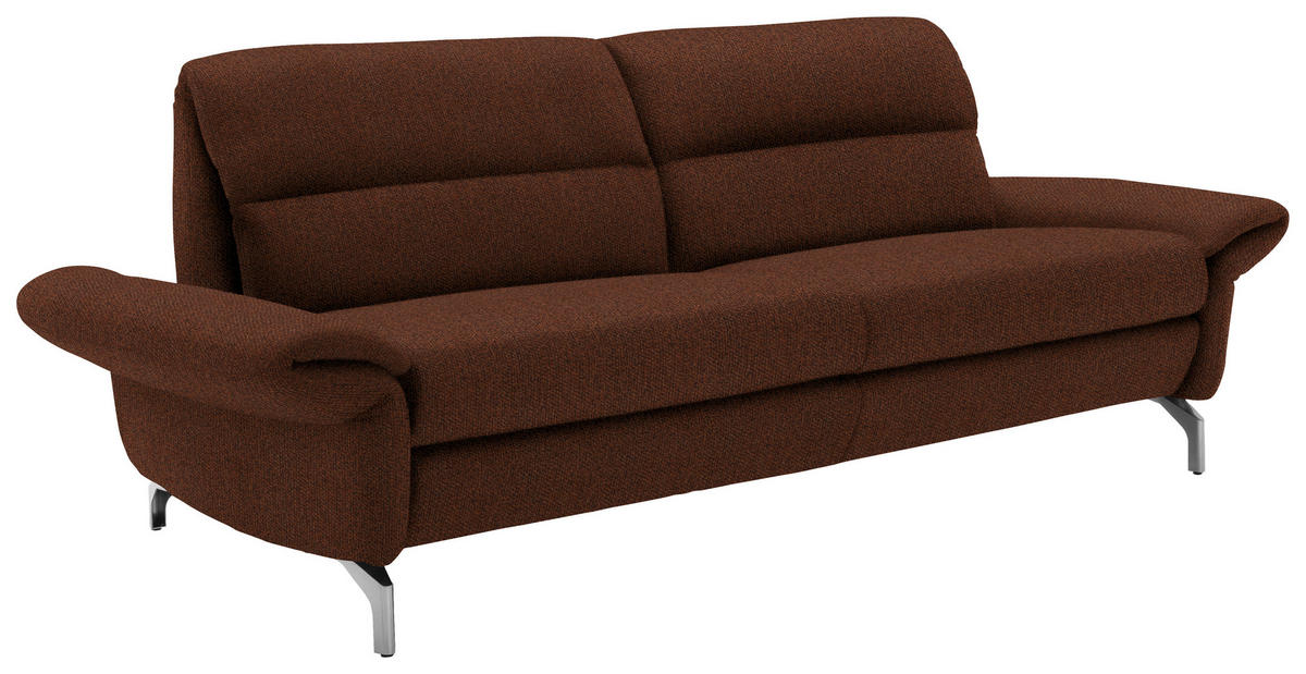 2-SITZER-SOFA in Flachgewebe Kupferfarben  - Nickelfarben/Kupferfarben, Design, Textil/Metall (186/87/100cm) - Schöner Wohnen