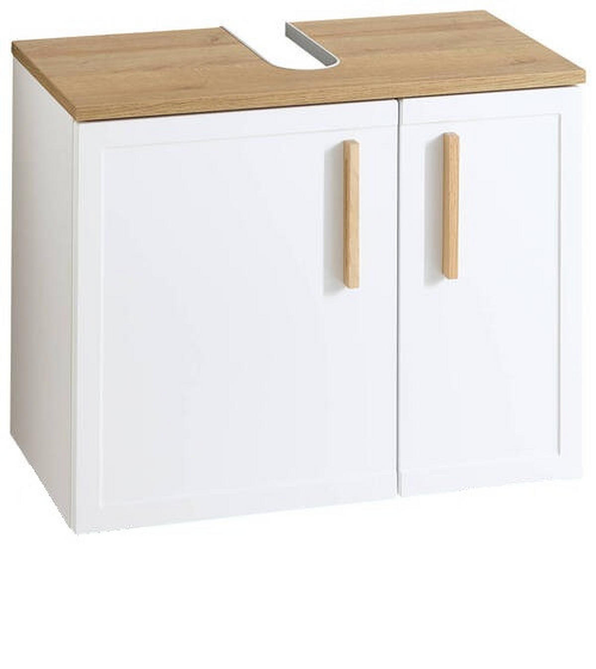 WASCHBECKENUNTERSCHRANK 60/65/32,5 cm  - Eichefarben/Weiß, KONVENTIONELL, Holz/Holzwerkstoff (60/65/32,5cm) - Xora