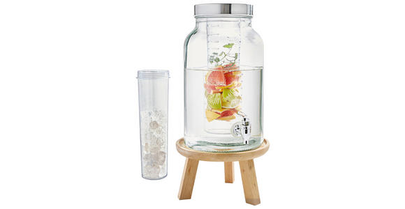 GETRÄNKESPENDER - Edelstahlfarben/Transparent, Basics, Glas/Kunststoff (5,6l) - Novel