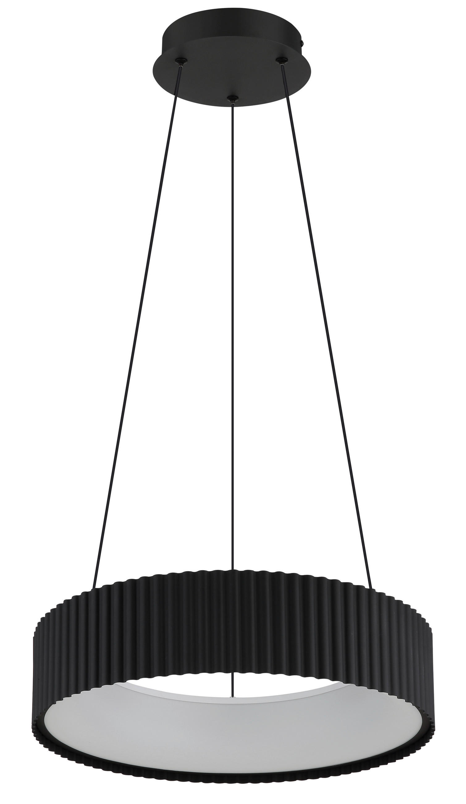 LED-HÄNGLAMPA KEMP 46/12 cm  - vit/svart, Basics, metall/plast (46/12cm) - Globo