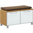 GARDEROBENBANK - Chromfarben/Eichefarben, Design, Glas/Holz (84/45/40cm) - Novel