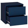 NACHTSCHRANK 50/48/42 cm  - Silberfarben/Dunkelblau, Trend, Holzwerkstoff/Kunststoff (50/48/42cm) - Carryhome