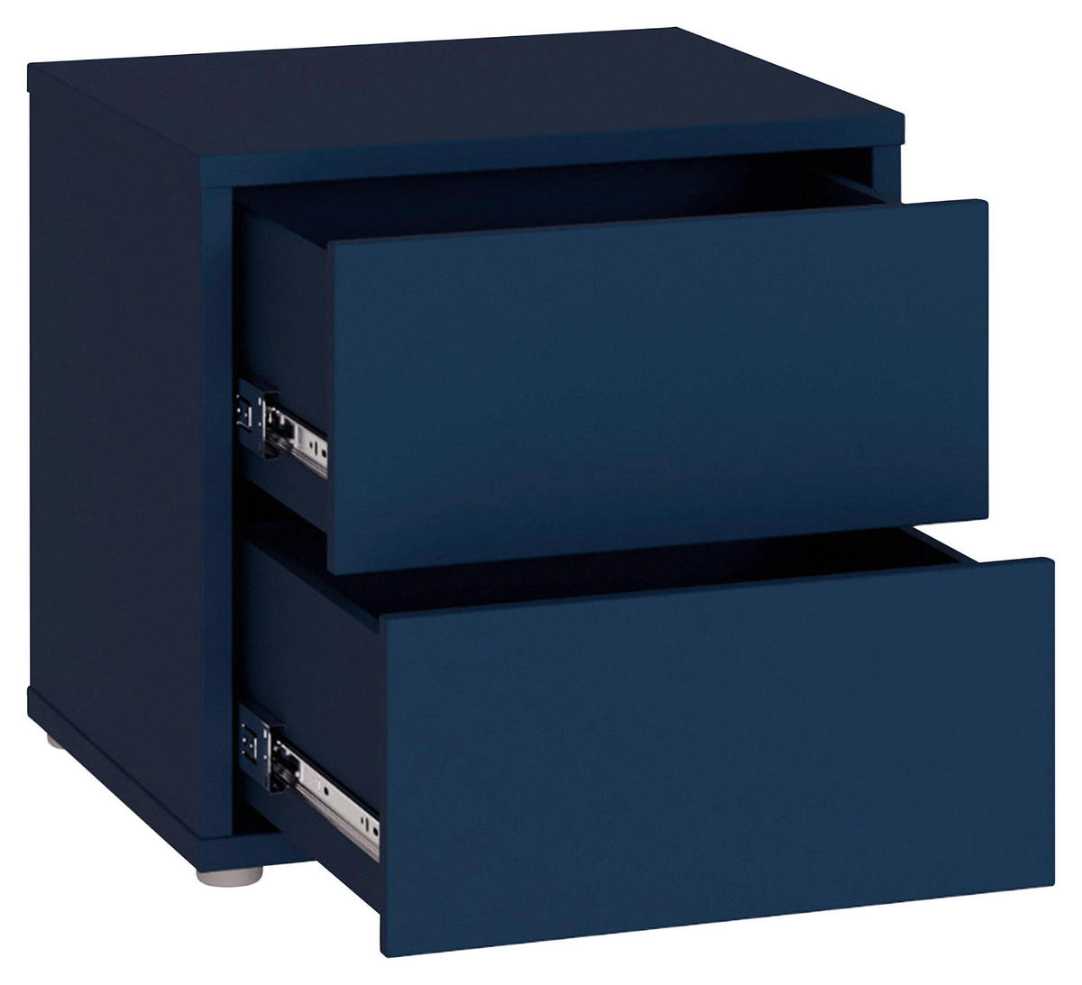NACHTSCHRANK 50/48/42 cm  - Silberfarben/Dunkelblau, Trend, Holzwerkstoff/Kunststoff (50/48/42cm) - Carryhome