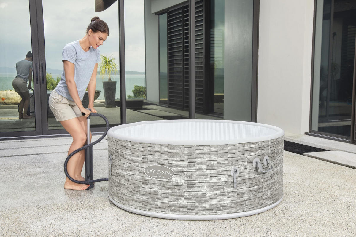 WHIRLPOOL VANCOUVER 60027 155/60 cm  - Weiß/Grau, Basics, Kunststoff (155/60cm) - Bestway