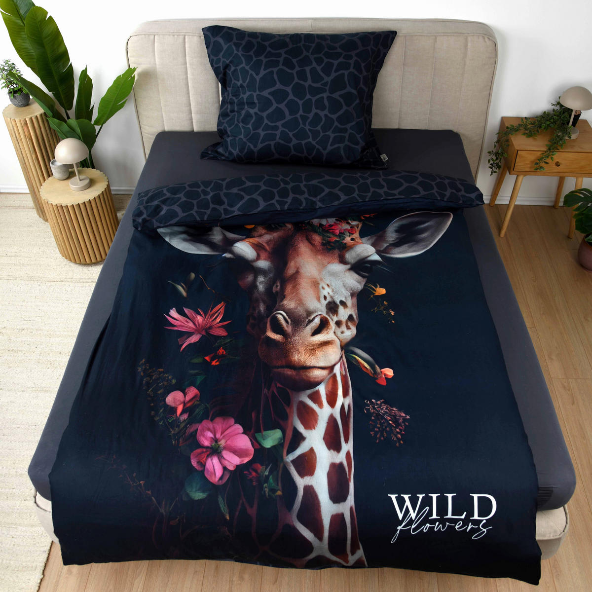 JUGENDBETTWÄSCHE Wild Flowers Renforcé 135/200 cm  - Multicolor, Design, Textil (135/200cm) - Herding
