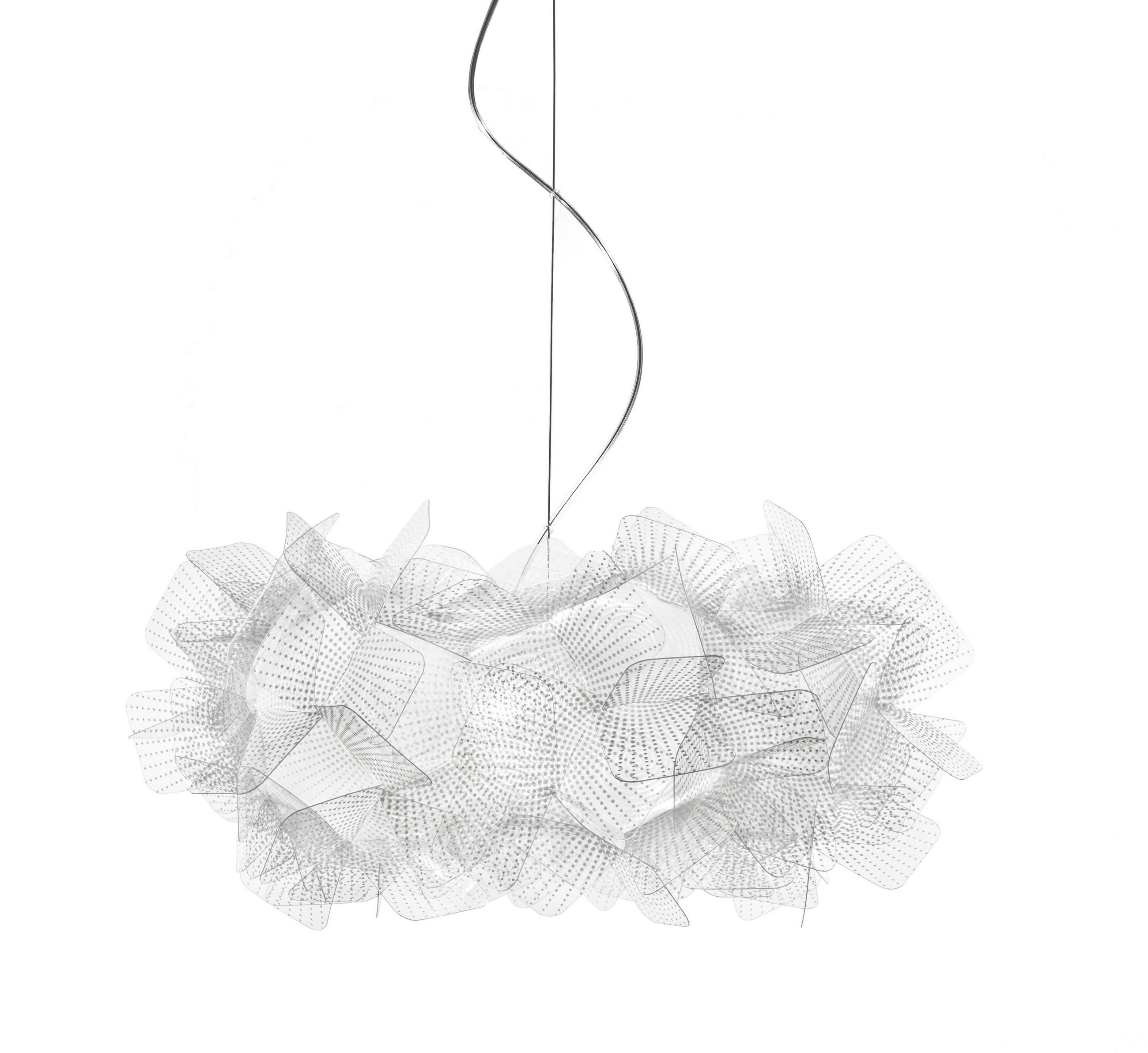 HÄNGELEUCHTE Clizia 53/53/25 cm   - Transparent/Weiß, Design, Kunststoff (53/53/25cm) - Slamp