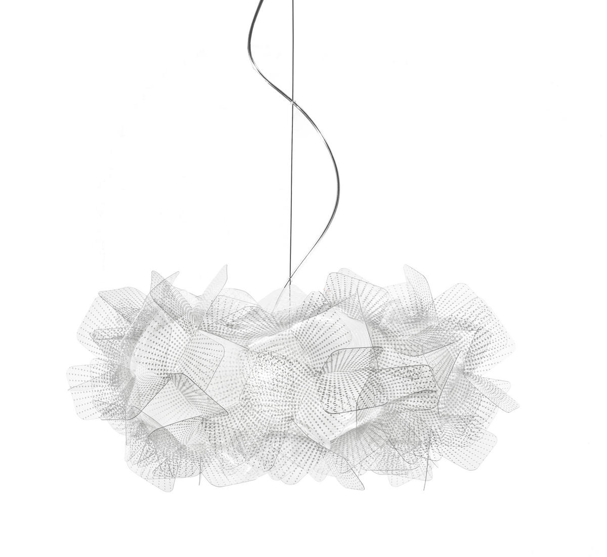 HÄNGELEUCHTE Clizia 53/53/25 cm   - Transparent/Weiß, Design, Kunststoff (53/53/25cm) - Slamp