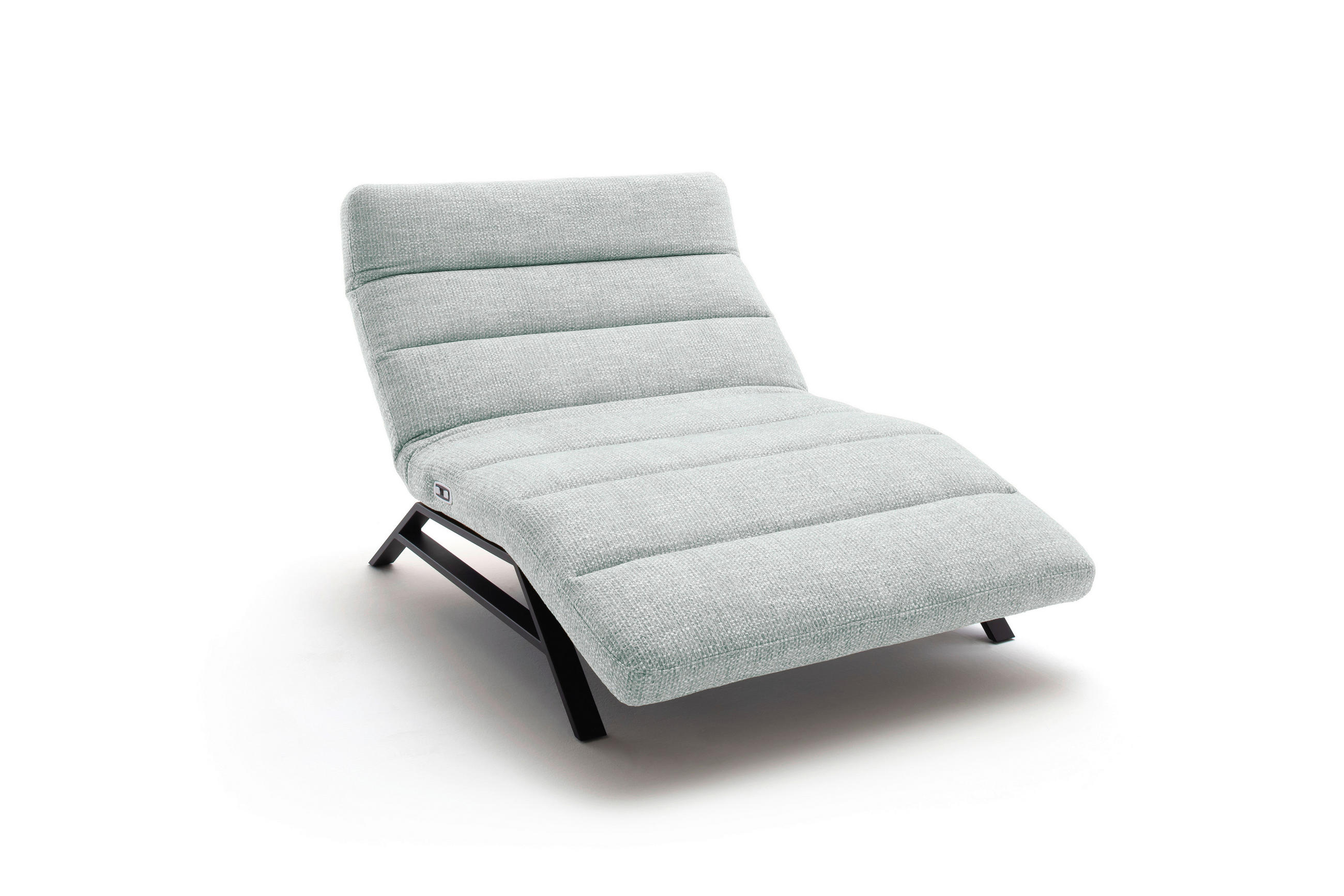 RELAXLIEGE Chenille Hellgrün  - Schwarz/Hellgrün, Design, Textil/Metall (120/54-113/158-198cm) - Pure Home Lifestyle