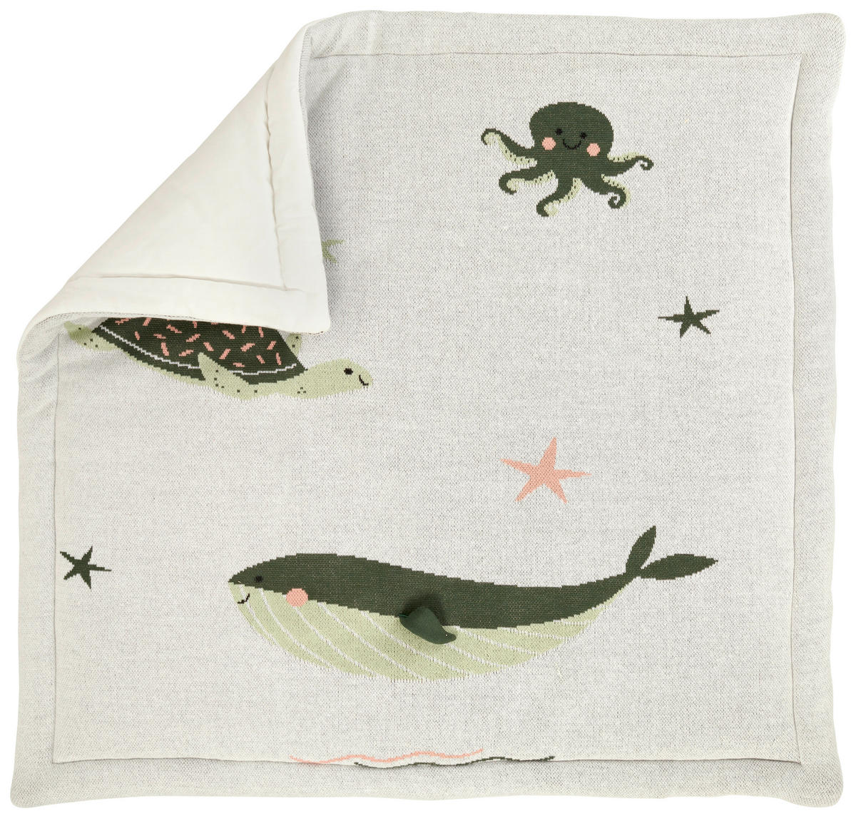 KRABBELDECKE 100/100 cm  - Grün, Trend, Textil (100/100cm) - Avelia