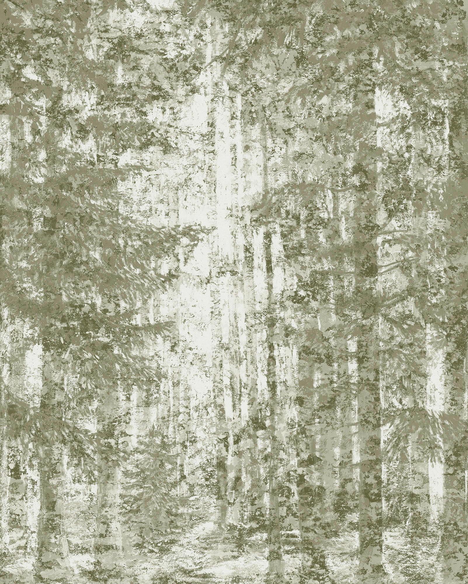 NON WOVEN-TAPET 200/250 cm  - vit/grön, Basics (200/250cm) - Komar