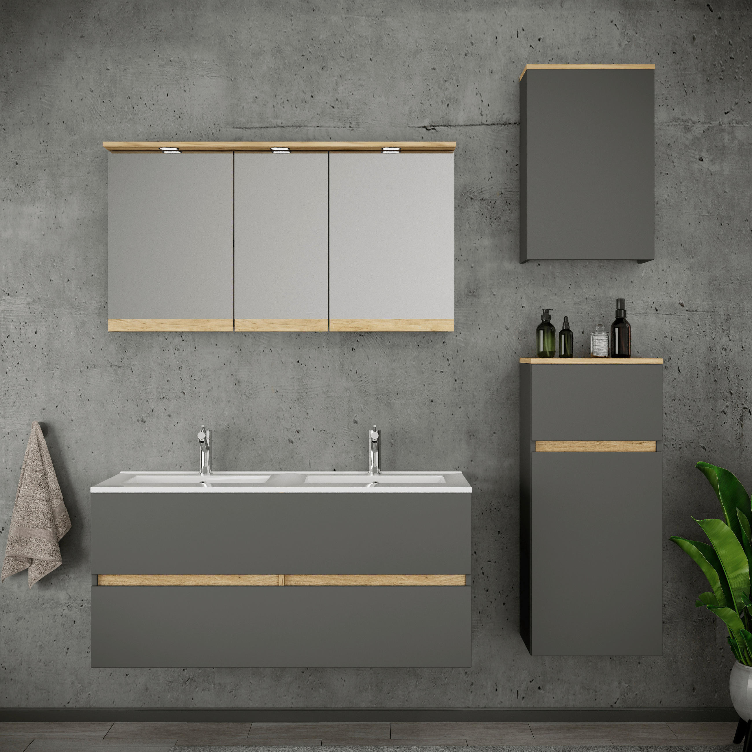  149 cm  - honungsek/vit, Trend, trämaterial/keramik (149cm) - MID.YOU