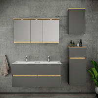 BADEZIMMER 5-teilig  in 149 cm  - Honigeiche/Anthrazit, Trend, Keramik/Holzwerkstoff (149cm) - MID.YOU