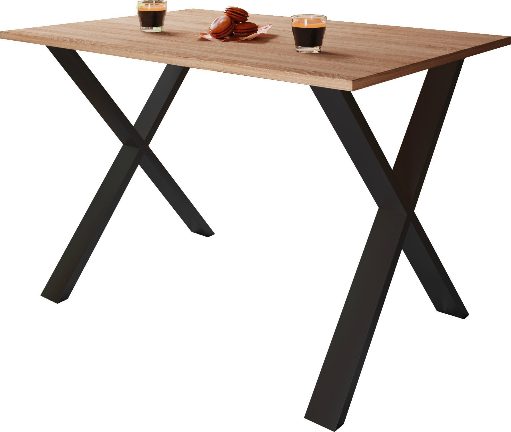 SCHREIBTISCH  in Schwarz, Sonoma Eiche  - Schwarz/Sonoma Eiche, Design (160/76/80cm) - MID.YOU