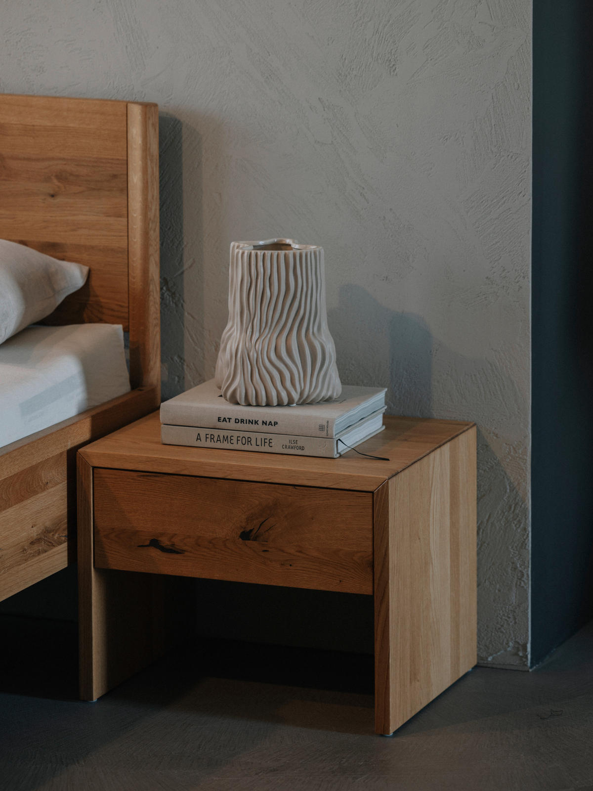 NACHTKÄSTCHEN in massiv Wildeiche Wildeiche  - Wildeiche, Design, Holz (51,2/39,5/42cm) - TEAM 7