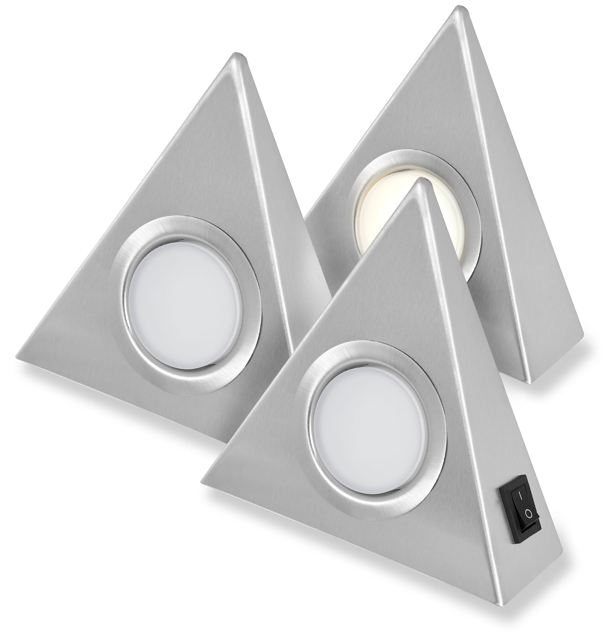 Unterbauleuchte 3x Led 4,5 W Edelstahl Dreieckig 220 V