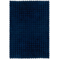 WEBTEPPICH 120/170 cm WAFFLE FAUX FUR Dunkelblau  - Dunkelblau, KONVENTIONELL, Textil (120/170cm)