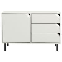 SIDEBOARD  in 118/77/43 cm  - Schwarz/Weiß, Design, Holzwerkstoff/Metall (118/77/43cm)