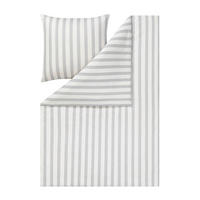 BETTWÄSCHE 2-teilig Dirk Interlock-Jersey 135/200 cm  - Silberfarben, Design, Textil (135/200cm) - Estella