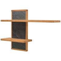 WANDBOARD  100/69,4/22 cm  - Schieferfarben/Buchefarben, Natur, Holz (100/69,4/22cm) - Valdera