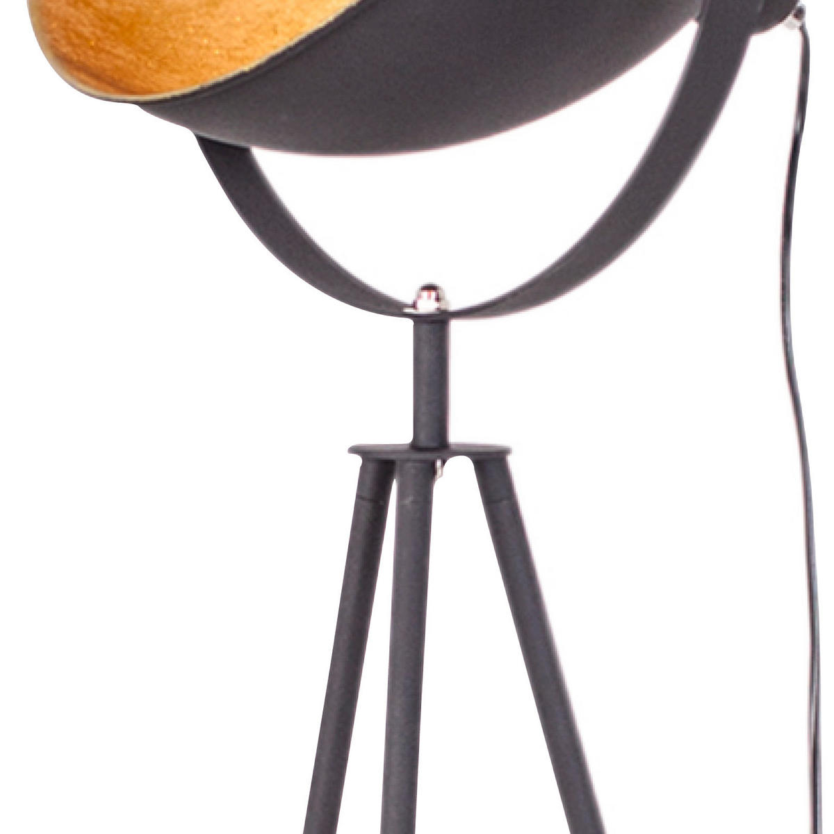 STEHLEUCHTE Captain Mini 38,5/145 cm   - Goldfarben/Schwarz, LIFESTYLE, Metall (38,5/145cm) - By Rydéns