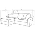 ECKSOFA Currygelb Chenille  - Currygelb/Schwarz, KONVENTIONELL, Kunststoff/Textil (232/153cm) - Carryhome