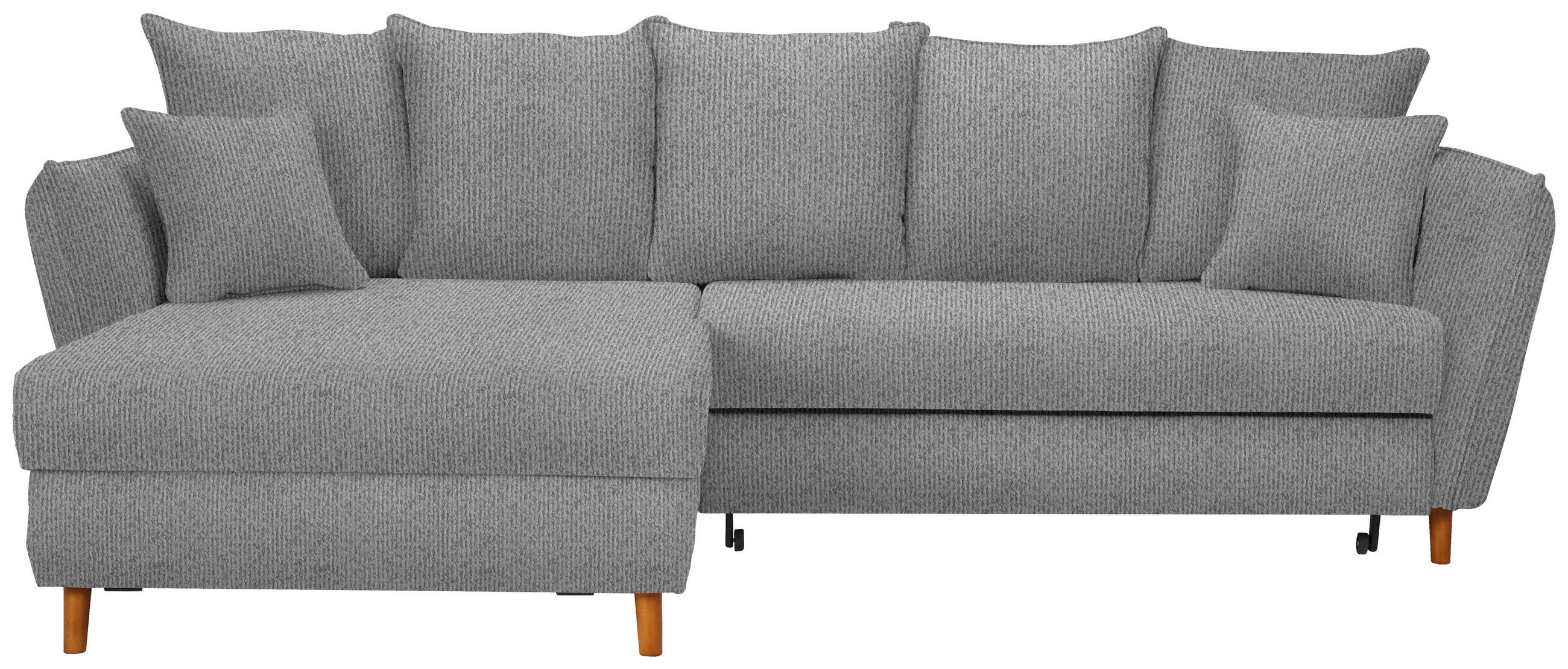 HÖRNSOFFA i chenille ljusgrå  - ljusgrå/ekfärgad, Klassisk, trä/textil (284/162cm) - MID.YOU