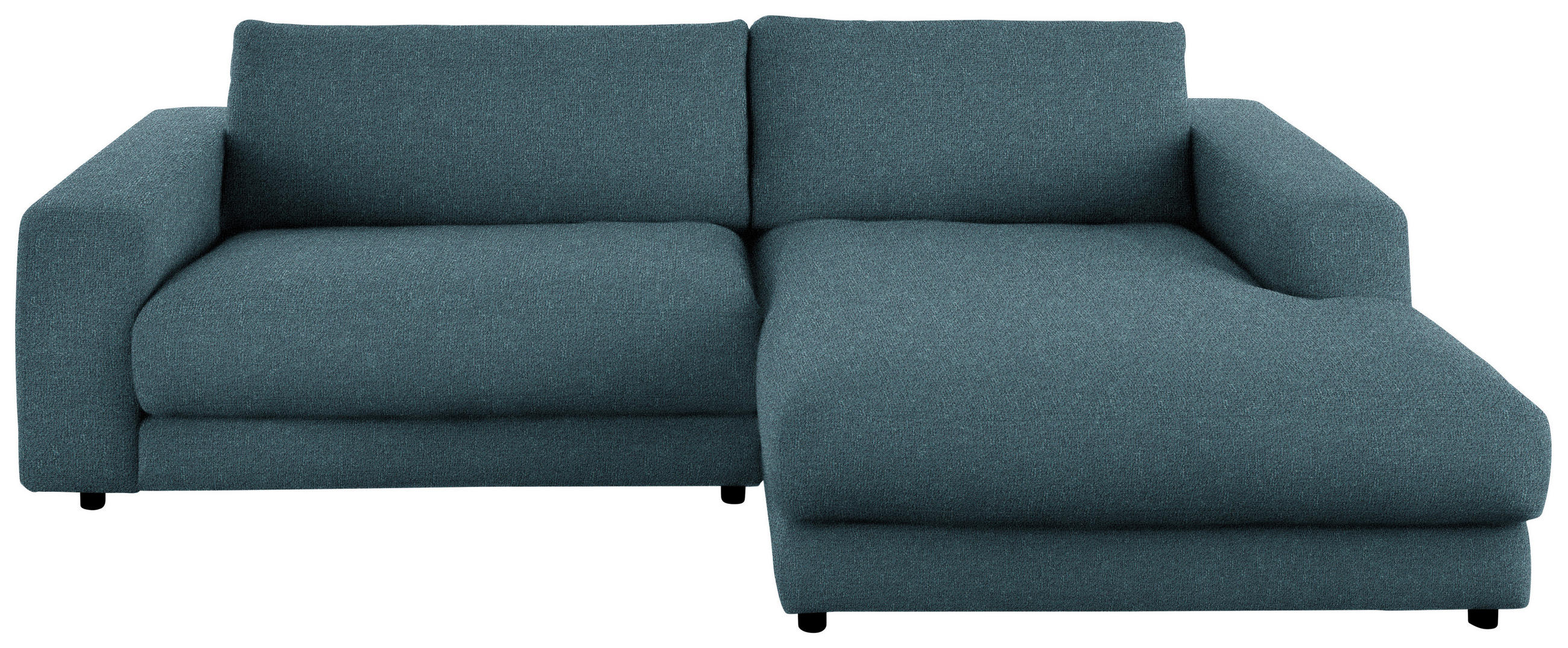 ECKSOFA in Flachgewebe Petrol  - Petrol/Schwarz, Design, Kunststoff/Textil (270/190cm) - Lomoco